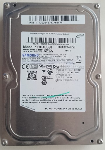 Zdjęcie oferty: Dysk twardy Samsung HD103SI 1TB SATA II 3,5"