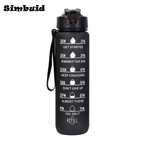 Zdjęcie oferty: BUTELKA NA WODĘ BIDON ZE SŁOMKĄ 1L BUTELKA Z MIARKĄ MOTYWACYJNA FITNESS 1L