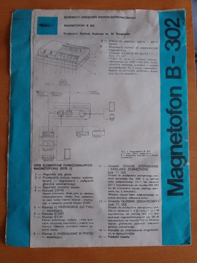 Zdjęcie oferty: Magnetofon B-302 schemat