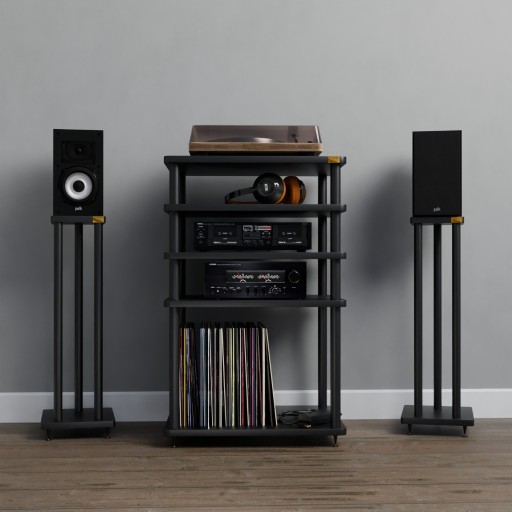 Zdjęcie oferty: Szafka audio regał hifi na gramofon stojak na winyle kolumny głośnikowe 