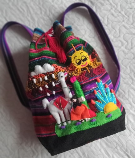 Zdjęcie oferty: Plecaczek vintage orientalny boho hippie lama  