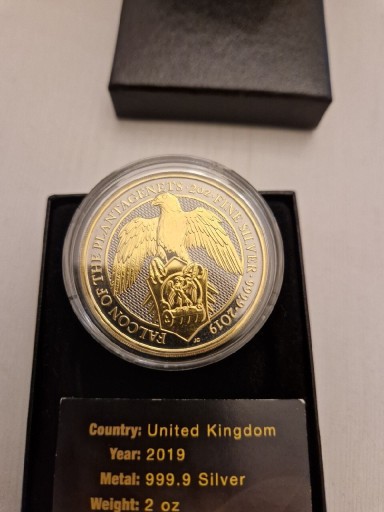 Zdjęcie oferty: Srebrna moneta Bestie królowej Falcon 