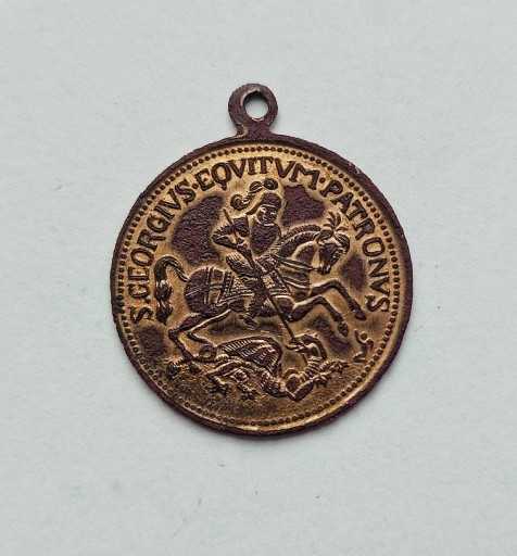 Zdjęcie oferty: Stary medalion ze św. Jerzym