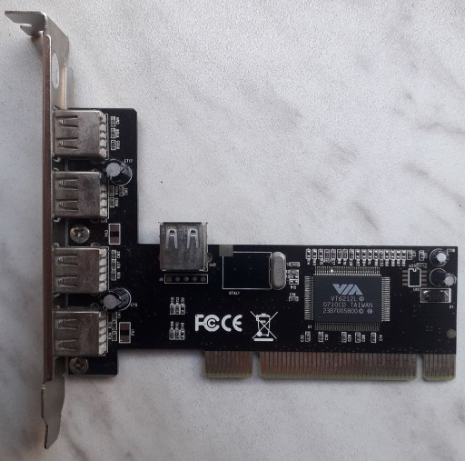 Zdjęcie oferty: Kontroler karta PCI - USB 2.0 x5