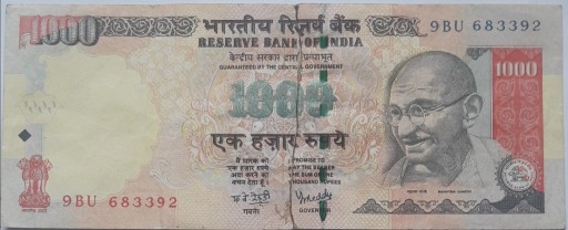 Zdjęcie oferty: INDIE-- 1000 rupii z 2007 r