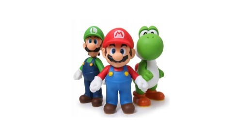 Zdjęcie oferty: ZESTAW 3 FIGUREK SUPER MARIO BROS LUIGI