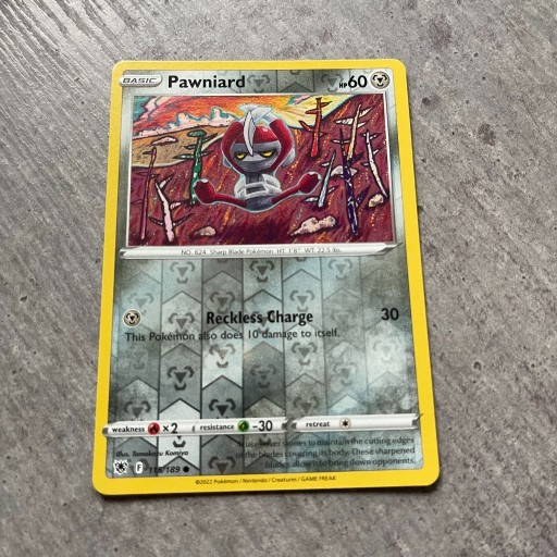 Zdjęcie oferty: Karta Pokemon Pawniard Reverse Holo 115 ASR