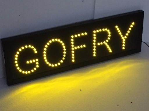 Zdjęcie oferty: Reklama diodowa LED GOFRY 60x25 cm wewnętrzna