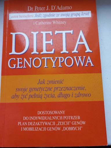 Zdjęcie oferty: Dieta genotypowa dr. Peter J.D Adamo