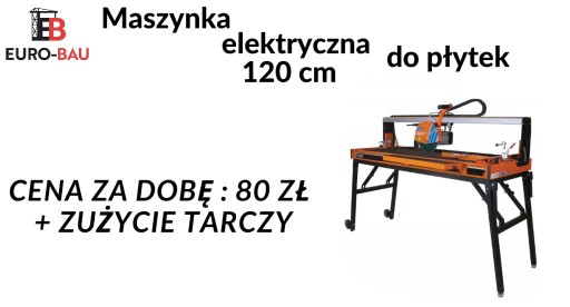 Zdjęcie oferty: Wynajem maszynki elektrycznej do płytek 120cm