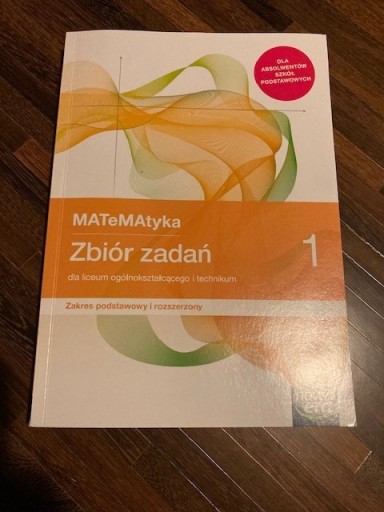 Zdjęcie oferty: Matematyka zbiór zadań 1