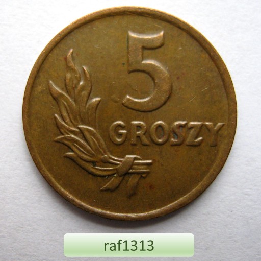 Zdjęcie oferty: Polska - PRL - 1949 - 5 groszy (brąz)