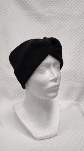 Zdjęcie oferty: Opaska na głowę turban zimowa polar czarna Nitchi 