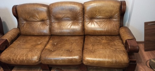 Zdjęcie oferty: meble skórzane kanapa i dwa fotele