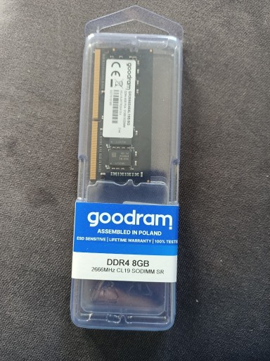 Zdjęcie oferty: Pamięć RAM Goodram DDR4 8GB 2666 MHz CL19 SODIMM S
