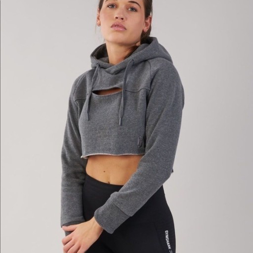 Zdjęcie oferty: Bluza Cropped Raw Edge Hoodie Gymshark M