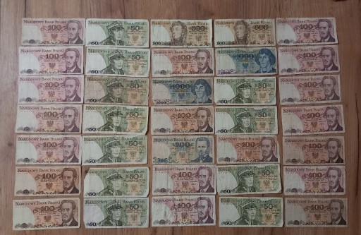 Zdjęcie oferty: Zestaw banknotów PRL 35szt + gratis
