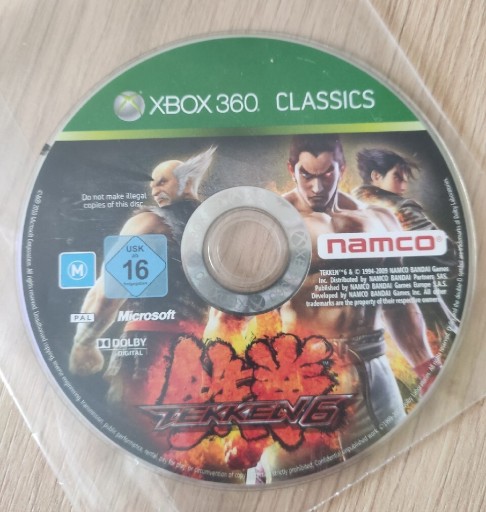 Zdjęcie oferty: Tekken 6 - sama płyta XBOX 360