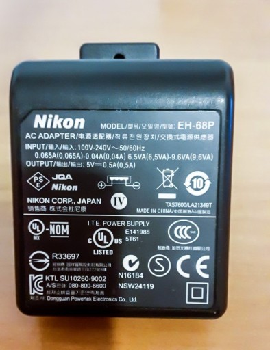 Zdjęcie oferty: Zasilacz Nikon EH-68P USB ładowarka do Nikona EH