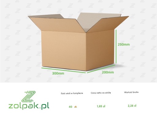 Zdjęcie oferty: Karton/Pudełko/Opakowanie Kartonowe 300x200x250