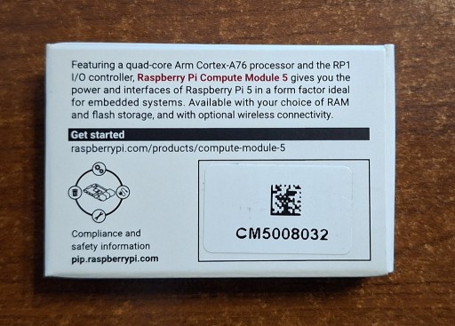 Zdjęcie oferty: Raspberry Pi CM5 8GB RAM / 32GB eMMC