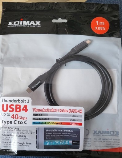 Zdjęcie oferty: Kabel Thunderbolt 3 Edimax 1m