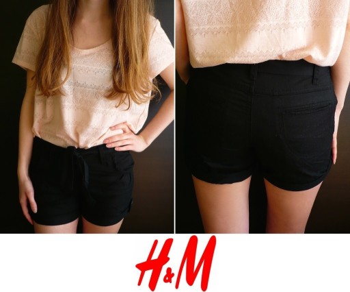 Zdjęcie oferty: Czarne spodenki h&m xs 34 S 36 szorty