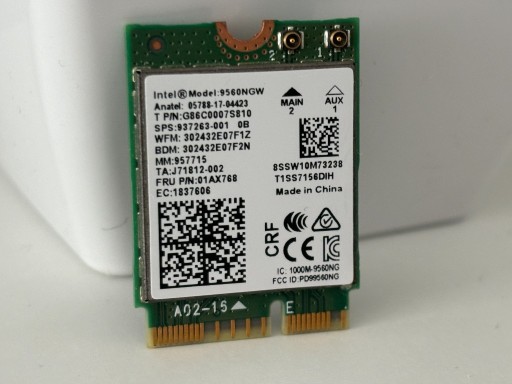 Zdjęcie oferty: Adapter Wifi Intel Wireless-AC 9560 Bluetooth 5.0