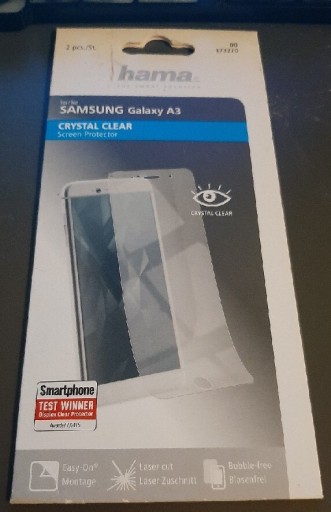 Zdjęcie oferty: 2 folie na ekran Hama do Samsung Galaxy A3