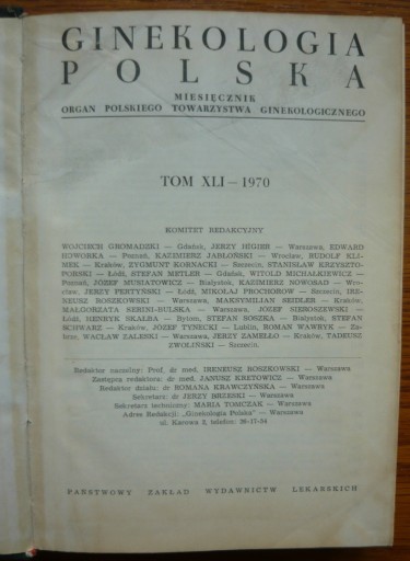 Zdjęcie oferty: Ginekologia Polska 1970 r. oprawione nr 1-6