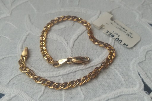 Zdjęcie oferty: Nowa bransoletka złota damska 18cm próba 333 1.78g