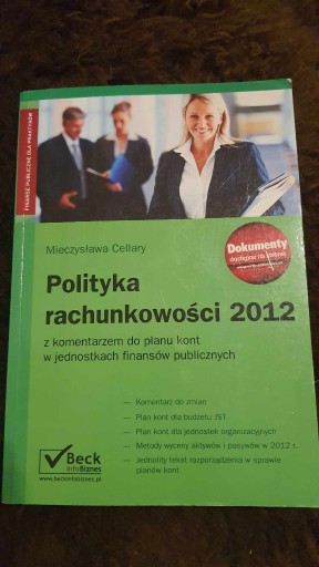 Zdjęcie oferty: Polityka rachunkowości 2012 Cellary Mieczysława