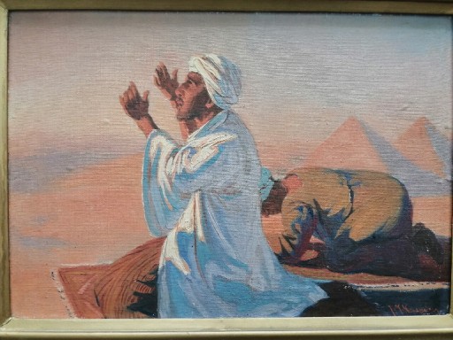 Zdjęcie oferty: Dwóch modlących się na pustyni J M Kasprowicz