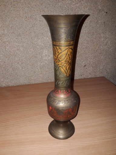 Zdjęcie oferty: piękny stary wazon mosiężny 28,5 cm