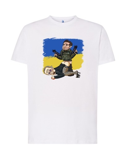 Zdjęcie oferty: t-shirt koszulka Ukraina Putin S M L XL biała/czar