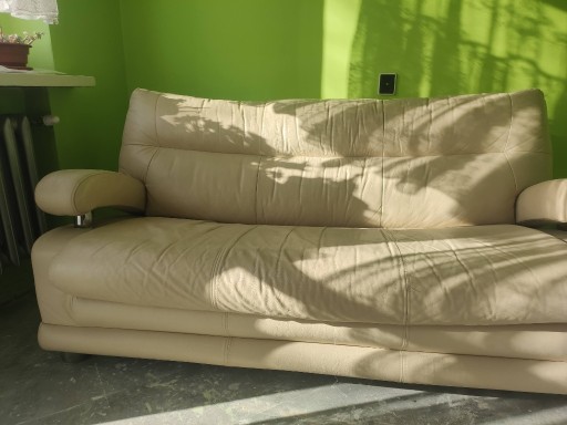 Zdjęcie oferty: Komplet dwóch skórzanych sof