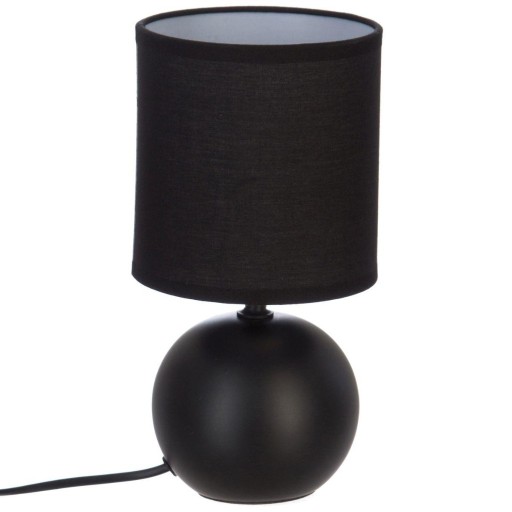 Zdjęcie oferty: Lampka nocna ceramiczna czarna do sypialni stołowa