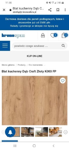 Zdjęcie oferty: Blat kuchenny Dąb Craft Zloty