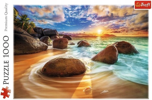 Zdjęcie oferty: Trefl Puzzle 1000 Plaża Samudra, Indie Premium