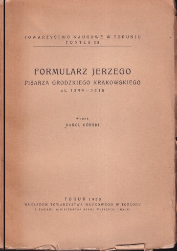 Zdjęcie oferty: Formularz Jerzego, pisarza grodzkiego krakowskiego