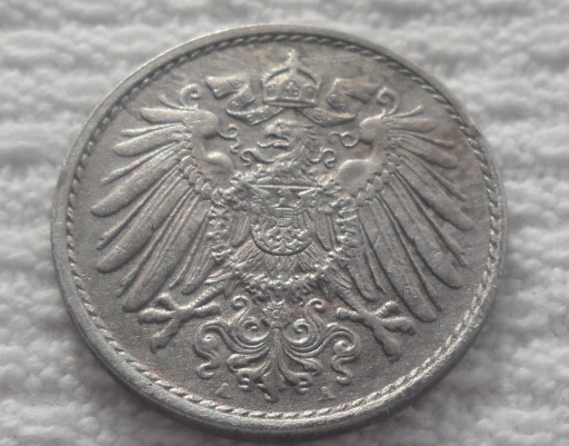 Zdjęcie oferty: Weimar 5 fenigów pfennig 1917 A Berlin Prusy Stal