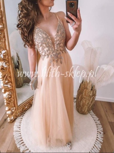 Zdjęcie oferty: Sukienka złota tiulowa używana