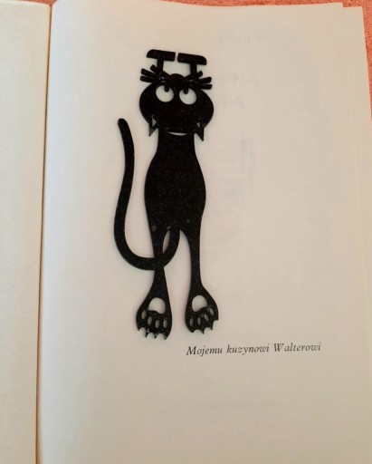 Zdjęcie oferty: zakładka do książki - czarny kot.