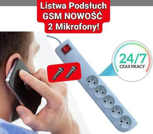 Zdjęcie oferty: Podsłuch GSM LISTWA SZPIEG / 2 Mikrofony OKAZJA!