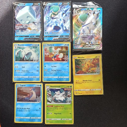 Zdjęcie oferty: Pokémon Holiday 8 kart holo promo Pikachu swsh153