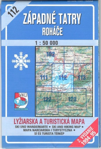 Zdjęcie oferty: Zapadne Tatry Rohace - mapa 1:50 000