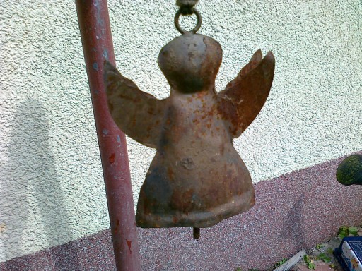 Zdjęcie oferty: Dzwonek aniołek metalowy i gliniany stary. 