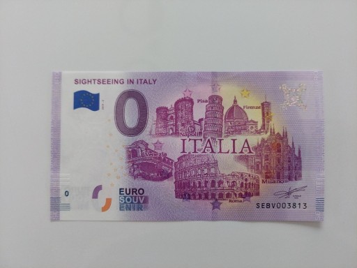 Zdjęcie oferty: Banknot 0 Euro Sightseeing In Italy - Włochy 2019