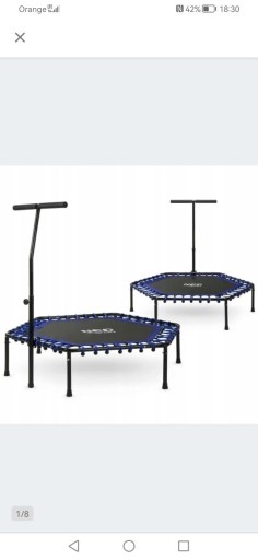 Zdjęcie oferty: Trampolina fitness z rączka neo sport 127cm