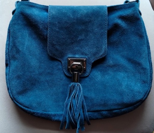 Zdjęcie oferty: Niebieska torba listonoszka Vera Pelle